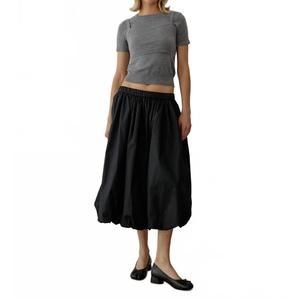NEW MOD REF the bella midi skirt in black